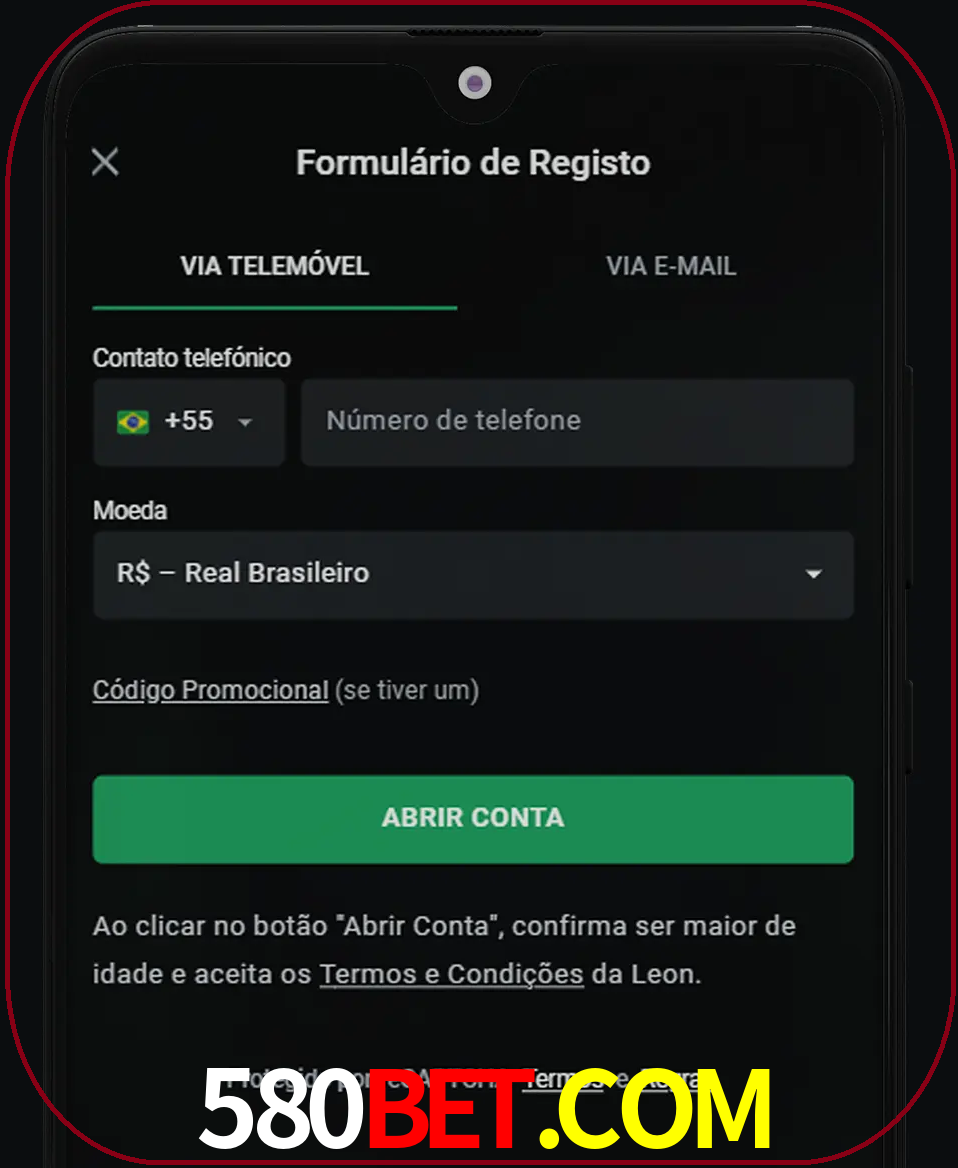 Abra o aplicativo e inicie o processo de registro.